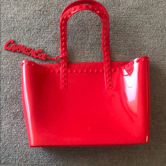 Carmen Sol Handbags - Carmen Sol Seba Stars Mid Tote - Red